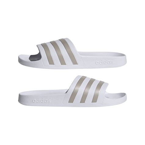 witt met goud adidas slippers|Witte Adidas Slippers online kopen .